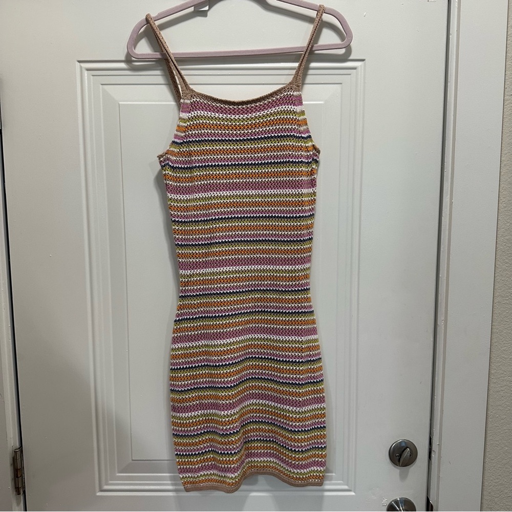 Olive & Oak Colorful Striped Mini Dress